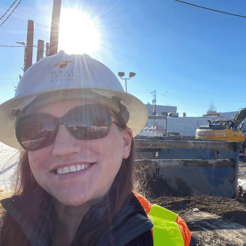 Woman working in the field.