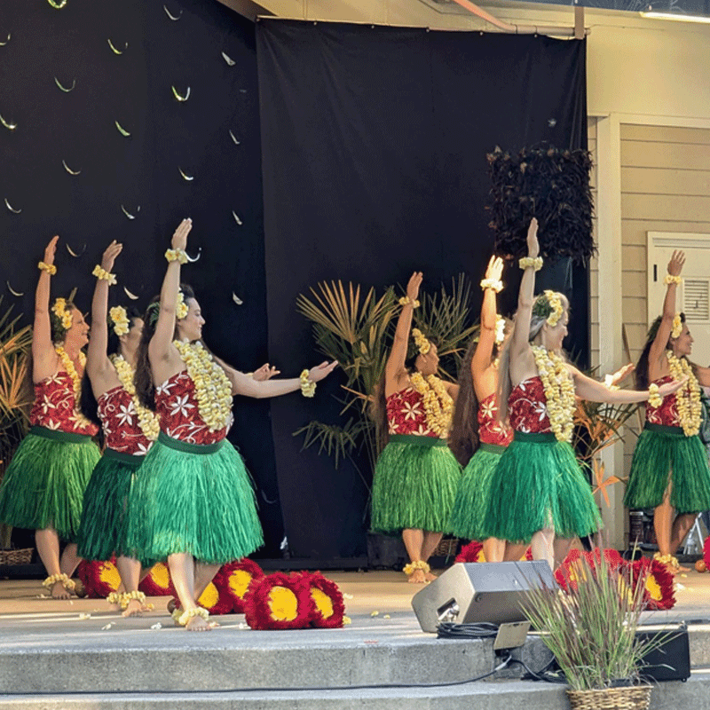 Group of dancers on the stage.