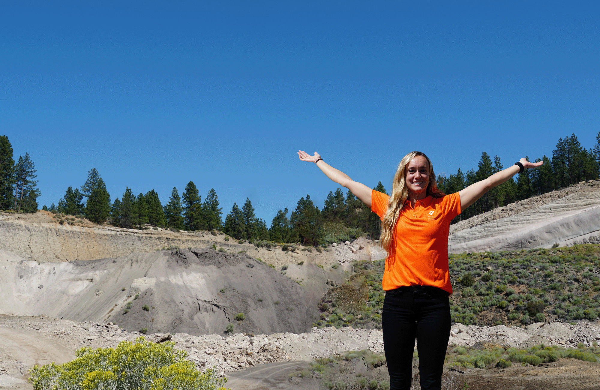 MFA employee conducting field work in Oregon.