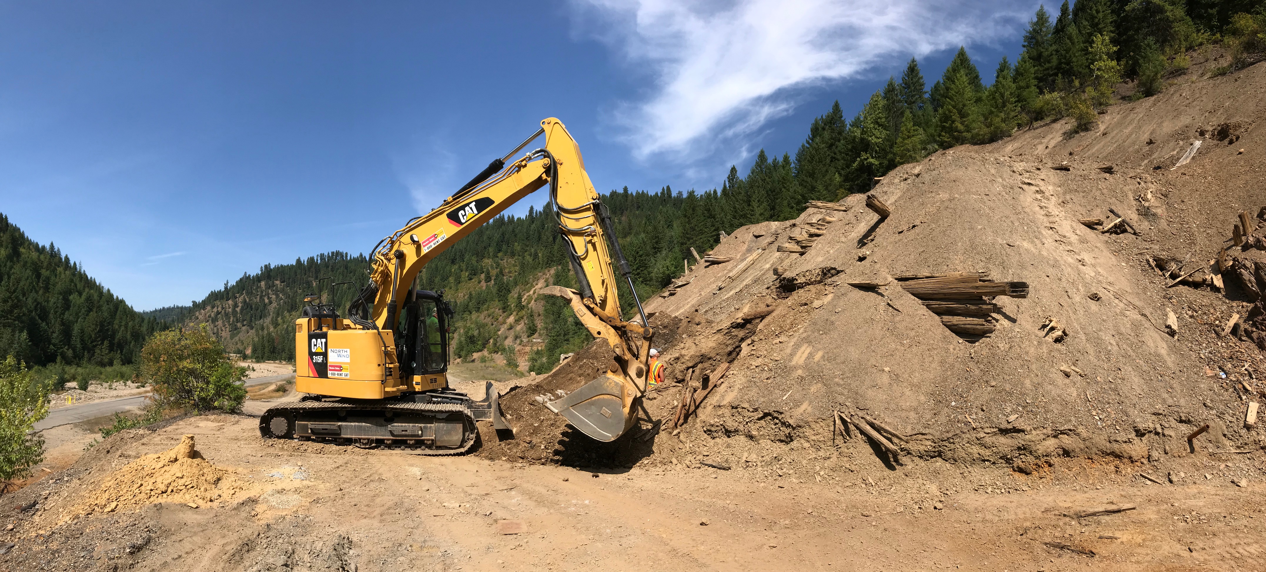 Backhoe-Assisting-Fieldwork at Bunker Hill Superfund Site