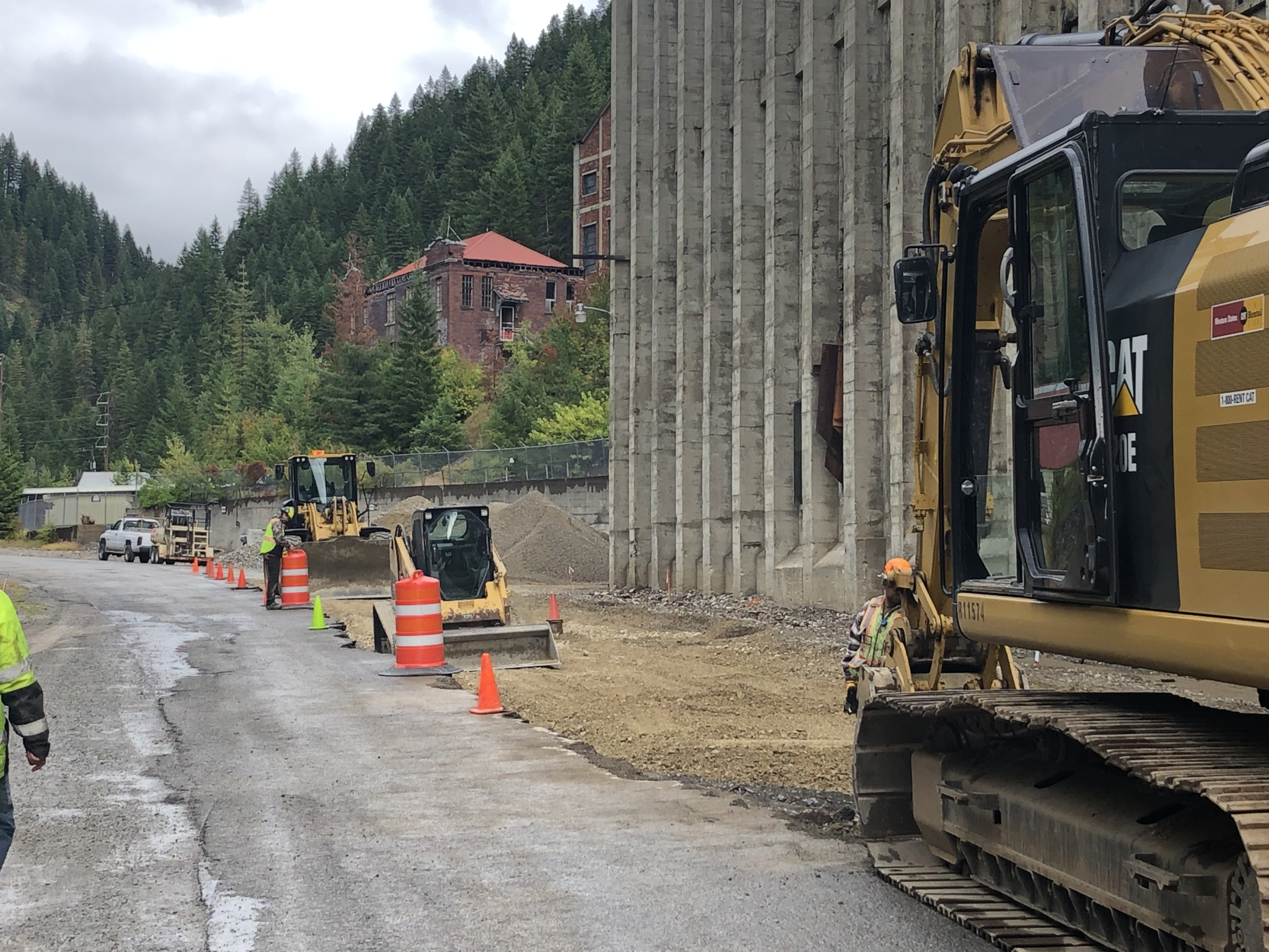 Construction in a forest