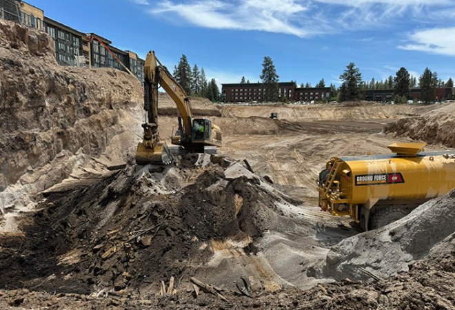 construction equipment in dirt