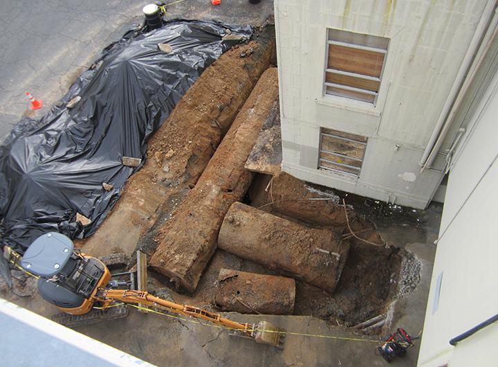 Picture of Underground Storage Tanks being removed.