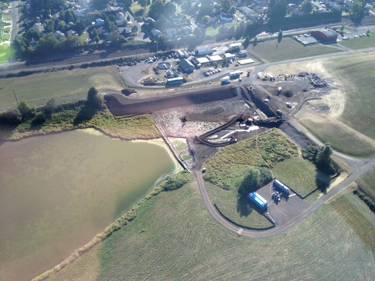 aerial photo of the site 