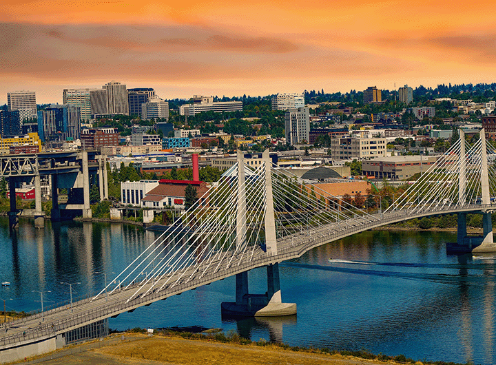 view of downtown Portland