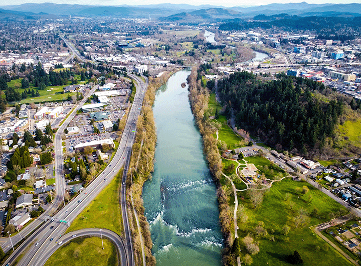 Aerial image of an Oregon City