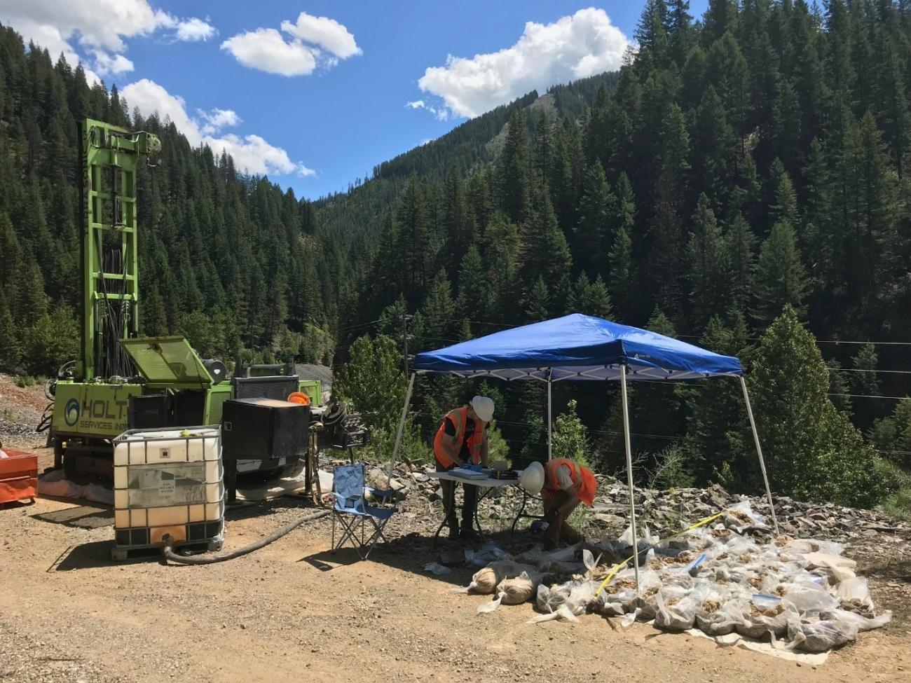 sediment sampling at the Bunker Hill site